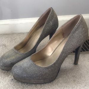 Sparkly silver- gold heels